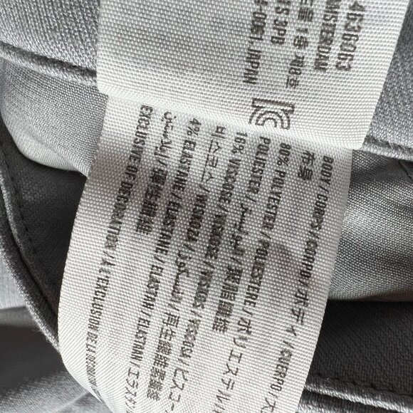 Abercrombie & Fitch High Rise Wide Leg Tailored Trousers Gray Size 12 31 short - Picture 7 of 7